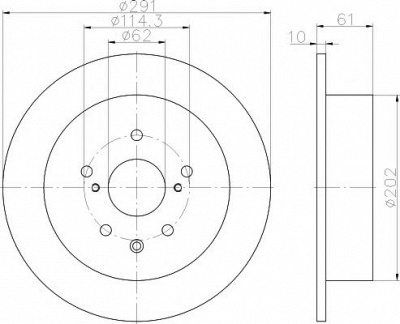 HELLA PAGID 8dd355115711 -  Тормозной диск